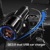 QC3.0 Fast Charging 3.1A Dual USB Car Charger Cigaretted Lighters Power Adapter for mobile phone computer camera