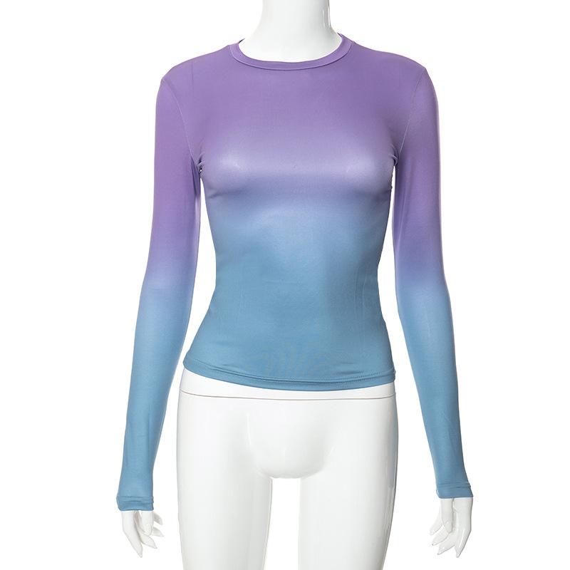 Women's Fashion Casual Long Sleeve O-Neck T-shirts and Tops