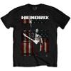 Men's Jimi Hendrix Peace Flag Slim Fit T-shirt Small Black