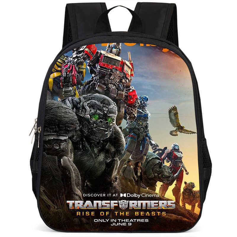 Zaino scolastico leggero in tessuto Oxford ad alta capacità da 15 pollici Transformers