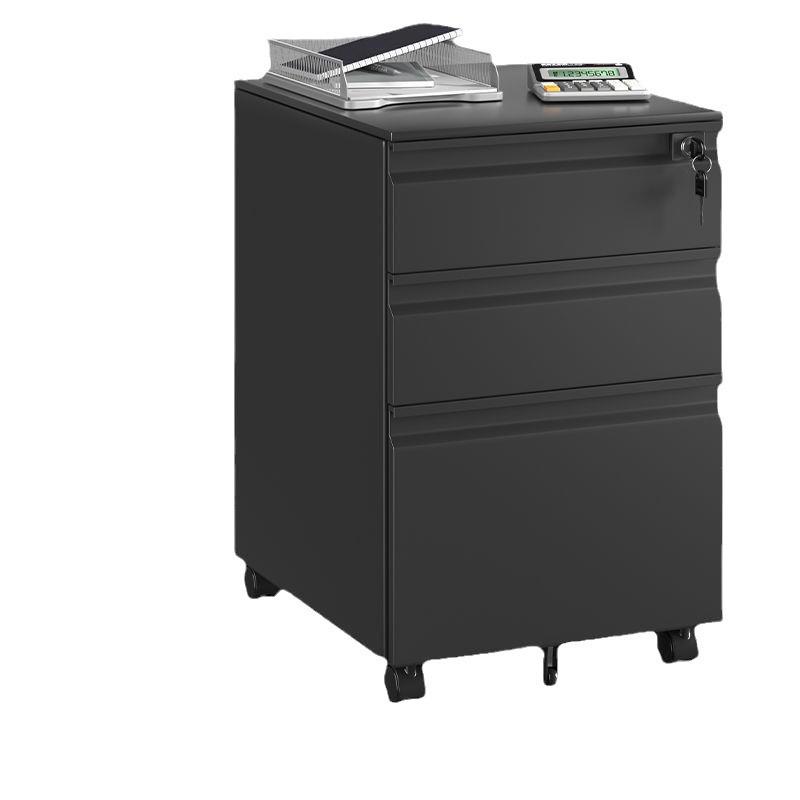 Under-Desk Metal Filing Cabinet with Lock, Mobile Office Storage Cabinet, Small Drawer Cabinet