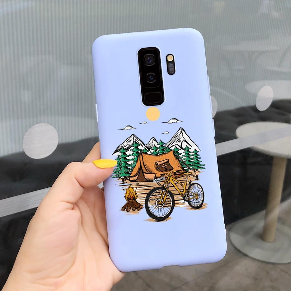 For Samsung Galaxy S9 Plus Case S9+ G965F Cute Candy Painted Fundas Matte Cover For Samsung S9 S9+ S 9 Plus Phone Case Soft Bags