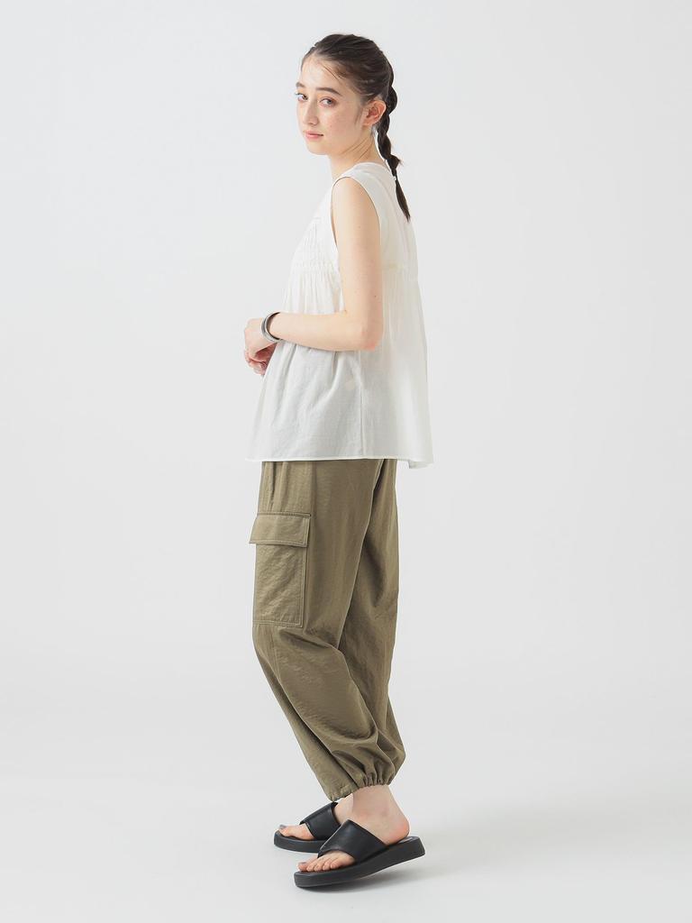 B:MING LIFE STORE by BEAMS Women's Wave Tuck Blouse (S-M) OFF WHITE M