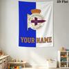 Custom Name Real Club Deportivo Wall Tapestry Aesthetic Wall Hanging Printed Fabric Blanket Decorative Tapestries for Bedroom Living Room Home Decor