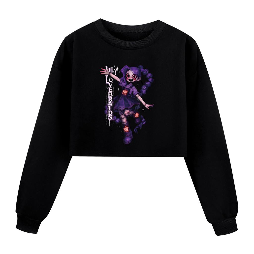 5583 Multi-color Fashion Kids Girls Lily Lovebraids Printed Long Sleeves Sweatshirt