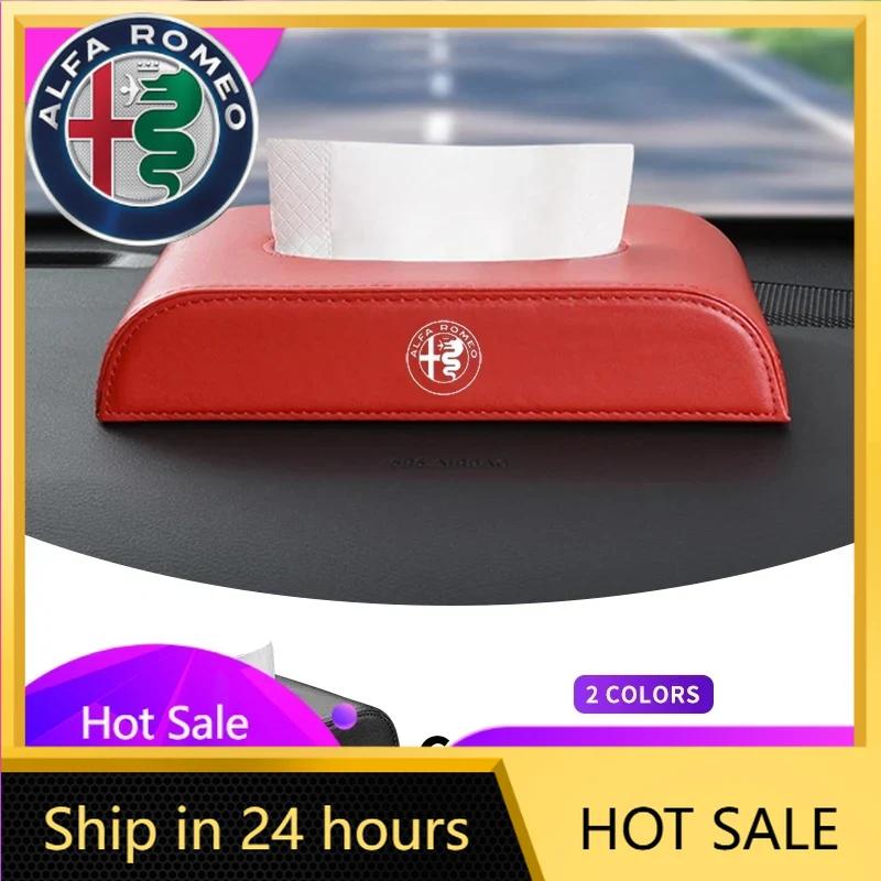Car Stickers For Alfa Romeo Car Tissue Box Holder Center Console Armrest Napkin Box For Alfa Romeo Sportiva Giulia Giulietta 159