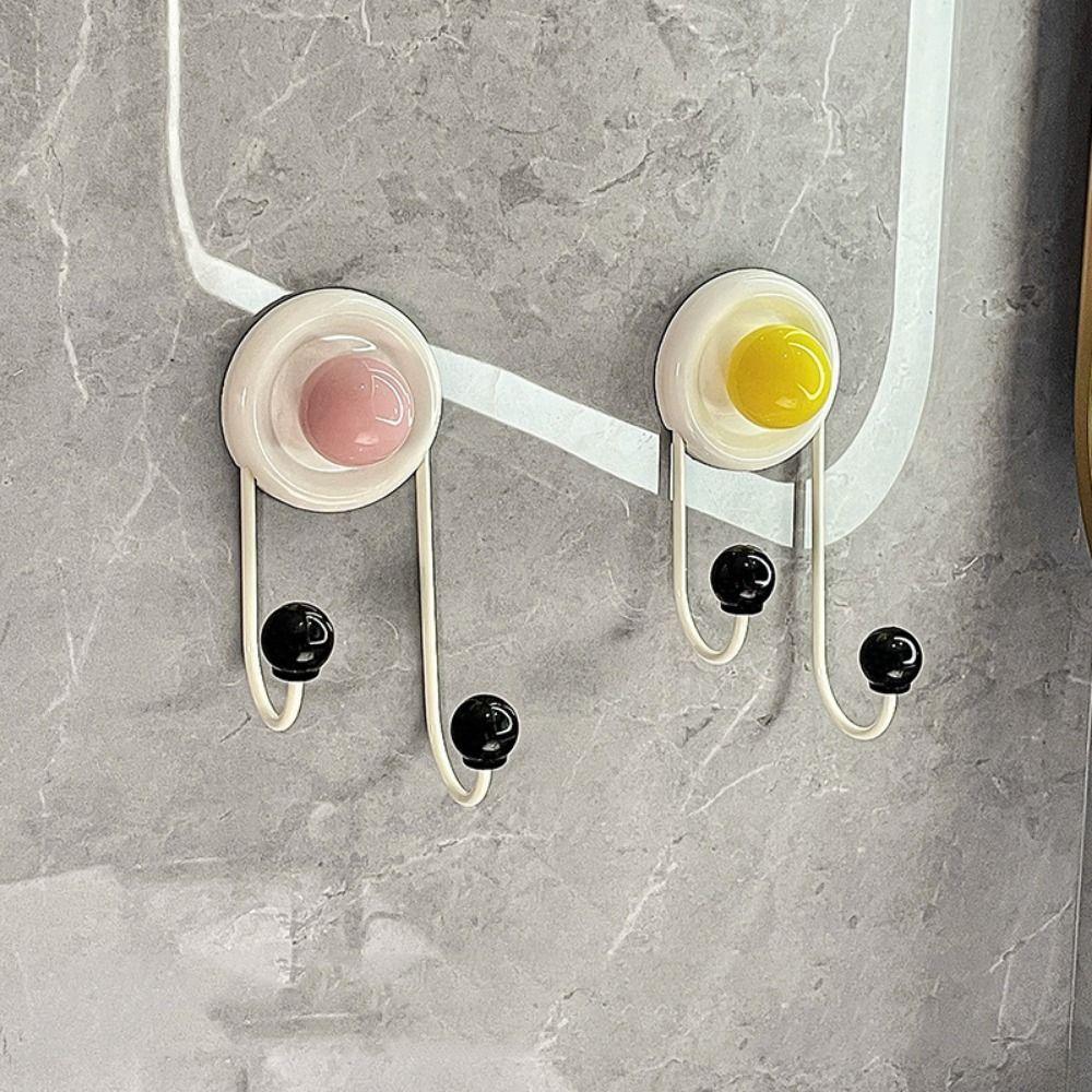 3Pcs Traceless Household Hang Hooks Wall Hanging Shower Hooks Punch Free Wall Hooks Door Entrance