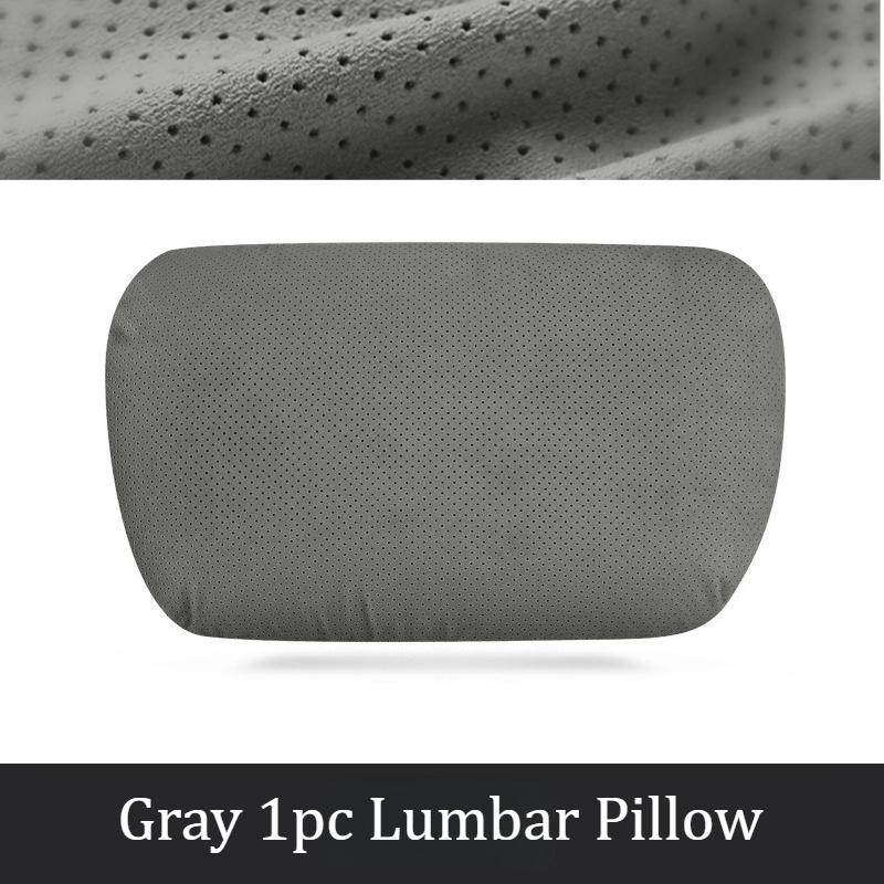 Pernă Respirabilă pentru Tetiere și Zona Lombară a Scaunelor Auto din Piele Velură, Înălțime Reglabilă, Material Premium pentru Confort și Ameliorarea Stresului