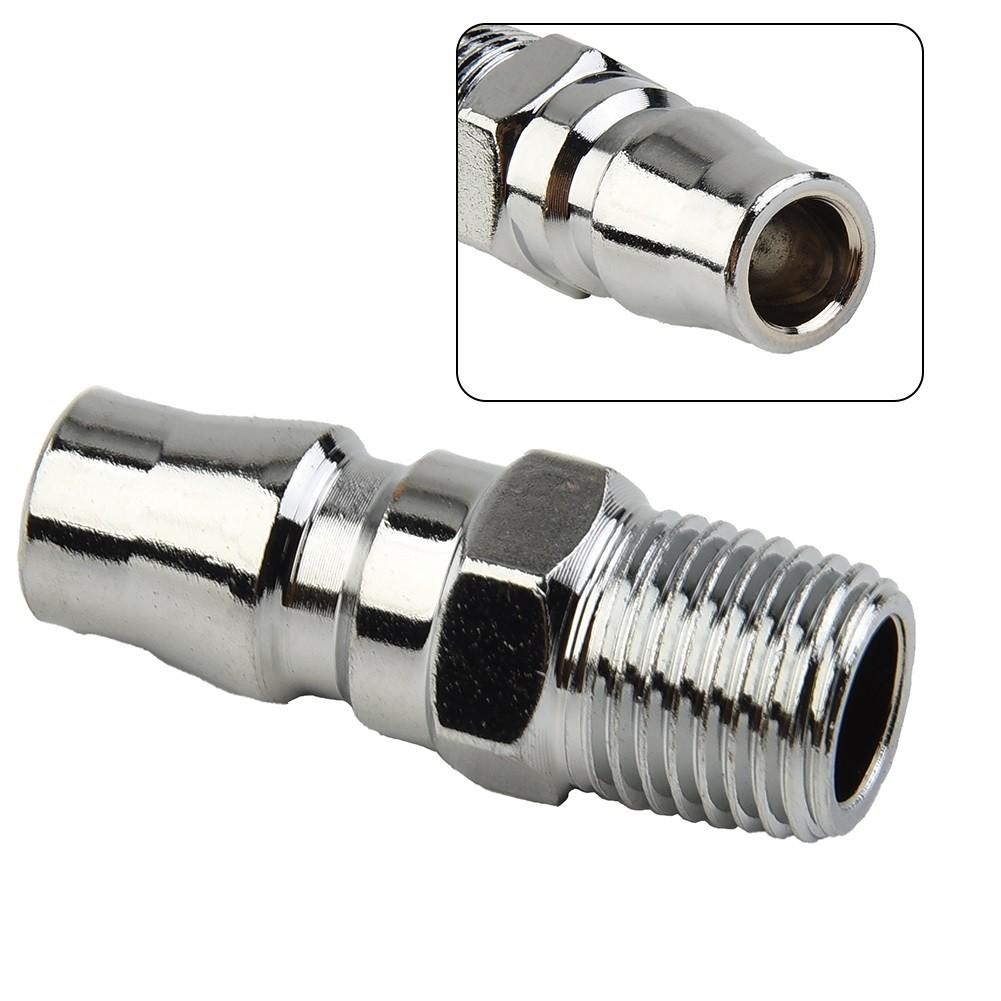 NITTO Male Thread Adapter Air Fitting Coupling Silver