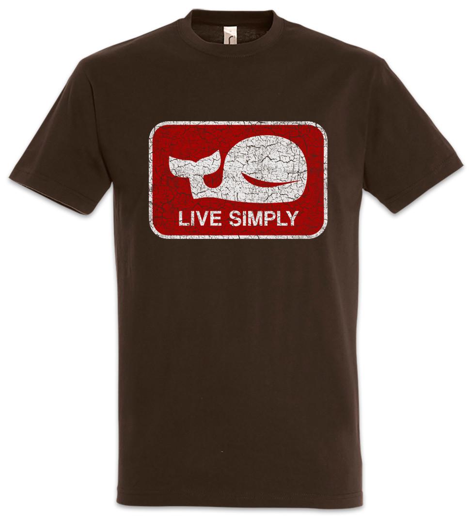 Live Simply T-Shirt The Whale Fun Symbol Sign Logo Expendables XL