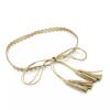 Ethnic Style Braided Tassel Belt Solid Color Women Waist Chain Fashion Hollow Belt