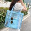 Storage Bag Beach Tote Bag PVC Travel Shoulder Bag Portable Transparent Mesh Bag  Washing