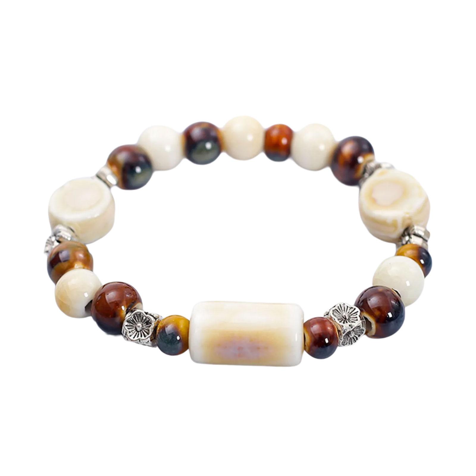 

Красочный браслет из керамических бусин в кошачьем стиле, ручной работы, с красочной кошкой для женщин и подростков 20