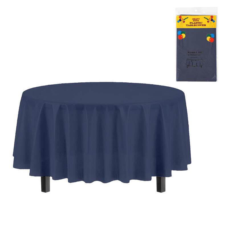 Lantuan Disposable Round Plastic Tablecloth