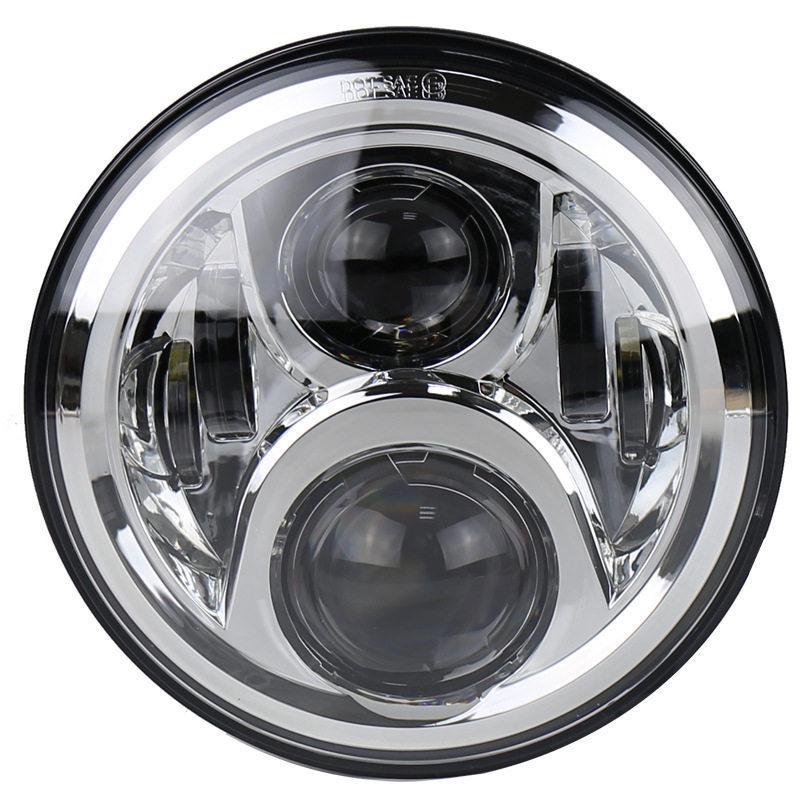 7-Inch Round LED Headlight for Wrangler, Jeep, Harley, and Motorcycles