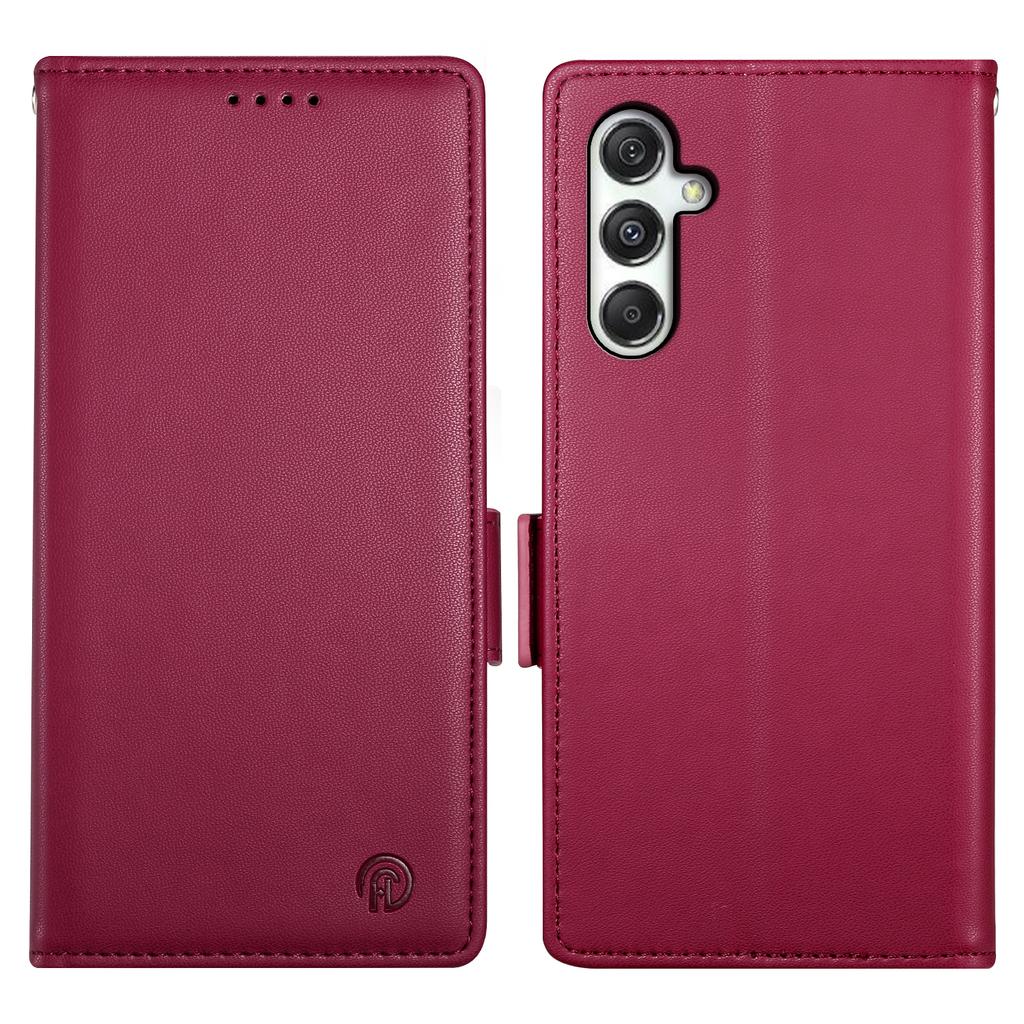 DF-010 Für Samsung Galaxy M35 5G Ständerhülle PU Leder Brieftasche Handyhülle