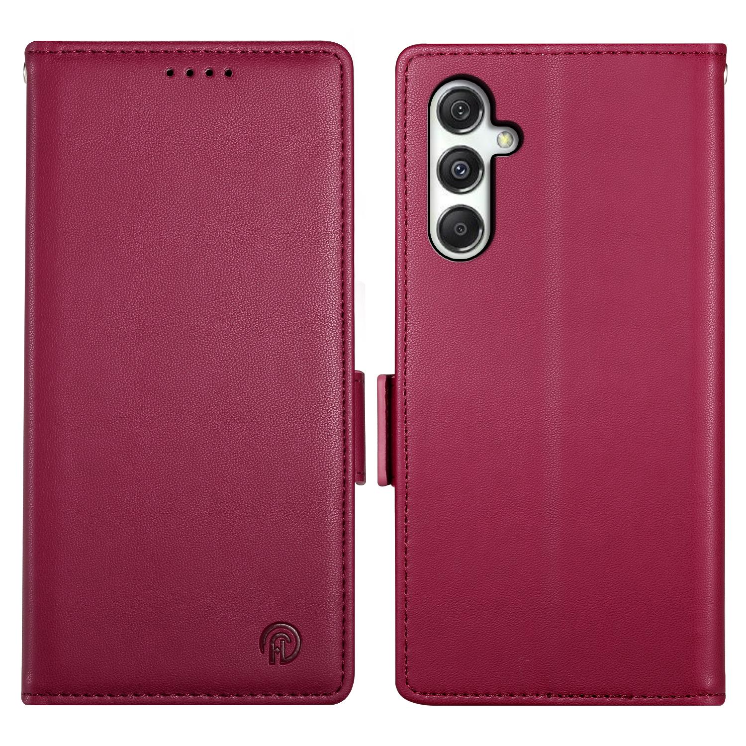 

DF-010 Чехол-подставка для Samsung Galaxy M35 5G, кошелек из искусственной кожи, чехол для телефона Wine Red