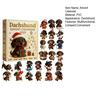 2025 Dakhund Adventskalender 24 Dagers Nedtellingskalender med 3D Akrylpynt Juletrepynt Unik Gave til Hundelskere