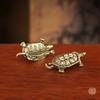 Retro Brass Tortoise Ornament Statue Metal Animal Sculpture Home Office Decoration Ornament Tea Pet Crafts