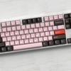 Cherry Profile PBT Keycaps, Double Shot Thick, Retro Minimalist, US Layout, Compatible with All Sizes Mechanical Keyboards (Flamingo)