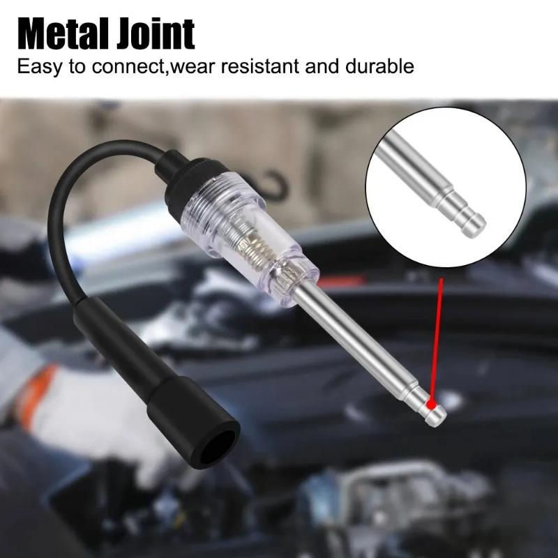 Spark Plug Tester - Automotive Ignition Diagnostic Tool for Engine Coil, Inline Spark Test w/LED Light Universal (1PC)