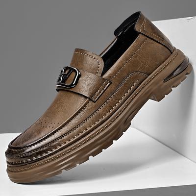 Men's Casual Leather Shoes Slip On Formal Shoes Dress Shoes Wedding Shoes