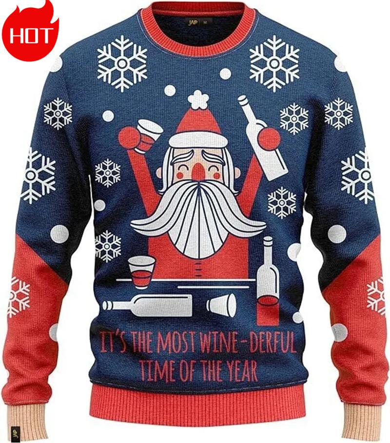 3D Printed Xmas Sweatshirts Mens Ugly Christmas Sweater Funny Fashion New In Sweaters Ugly Sweaters Christmas Jumper Men Clothes