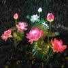 Solar Garden Decorative Flowers Lights Outdoor Waterproof Lotus Stake Light for Country Patio Yard Porch Step Pathway Solar Lamp