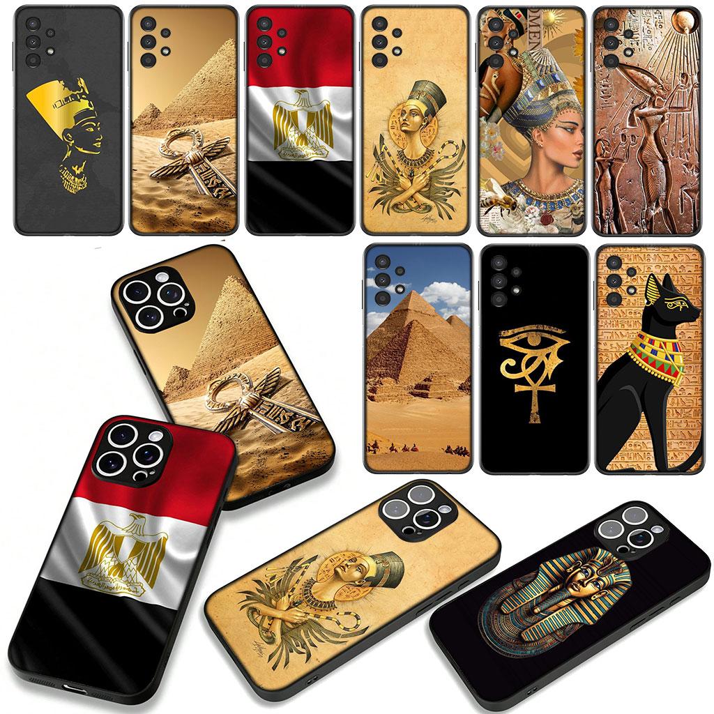 Egypt Nefertiti Anubis Ankh for Samsung Galaxy A25 A37 A57 A12 A14 A31 A41 A50 A51 A70 A71 A72 A21S A04 M15 Note 20 9 8 10 Case