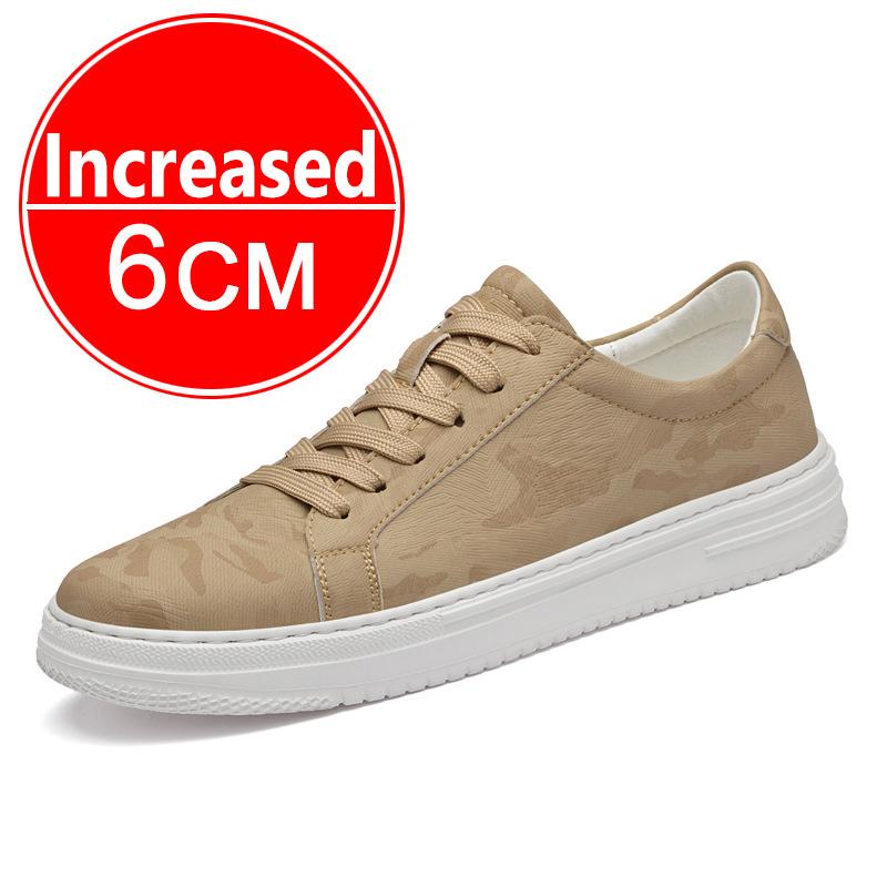 New Men's Sneakers Elevator Shoes Invisible Inner Height Increasing 6/8CM White Tennis Men Sports Shoes Heighten Increased Shoes