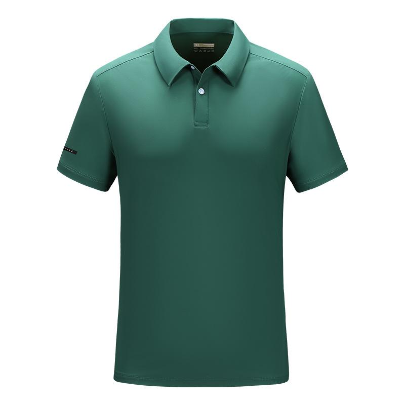 Summer Short-sleeved Lapel Sports PO Shirt Ice Feeling Men's and Women's T-shirt Enterprise Group Work Clothes Printing Logo