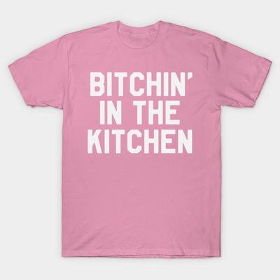 T Shirt Women Bitchin In The Kitchen Funny Saying Sarcastic Chef Harajuku Print Kawaii Tshirt Summer Short Sleeve Female T-Shirt Top Tee
