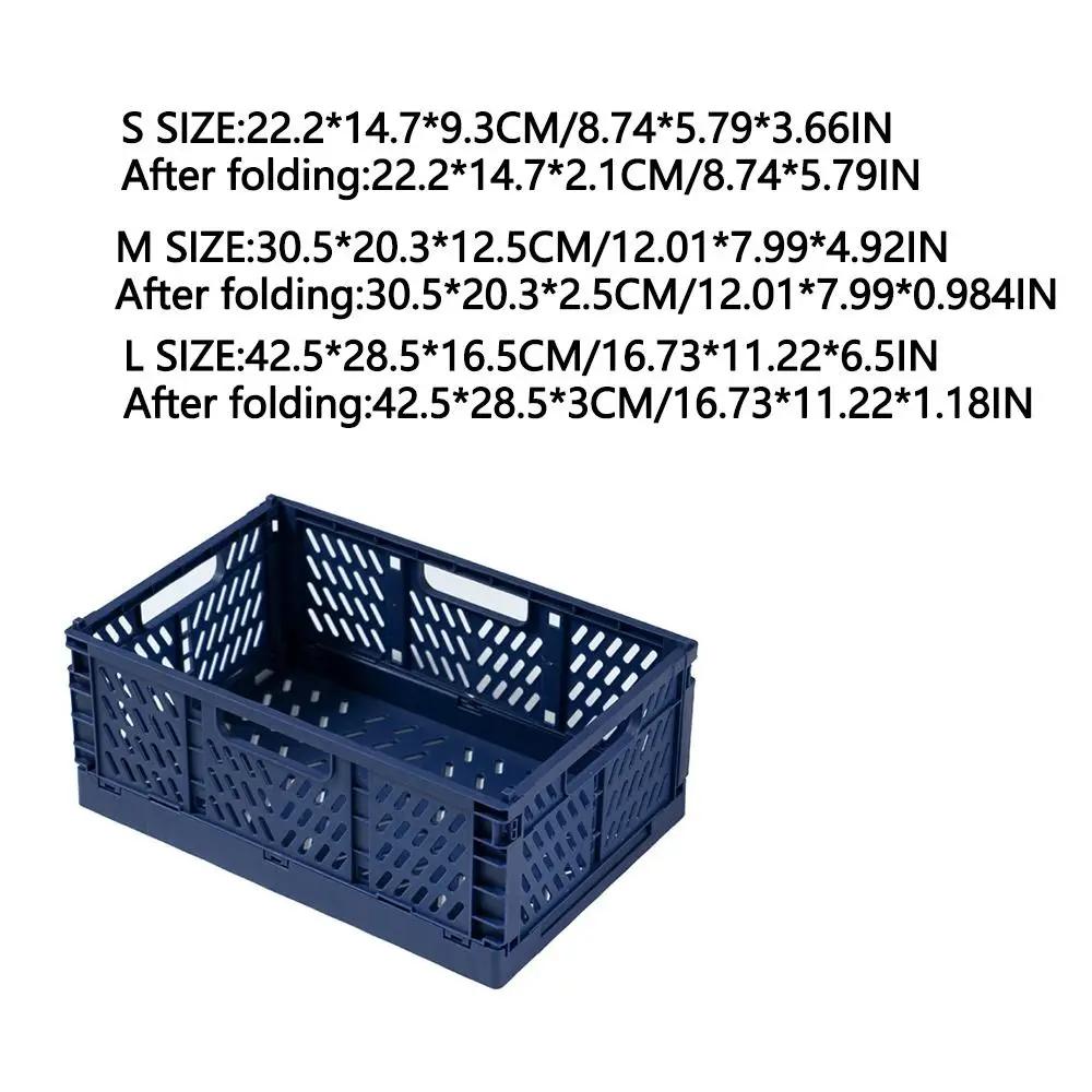 File Storage Collapsible Foldable Storage Crate Stackable INS Drawer Organizer Case Plastic S/M/L Pastel Crates Bedroom Decor