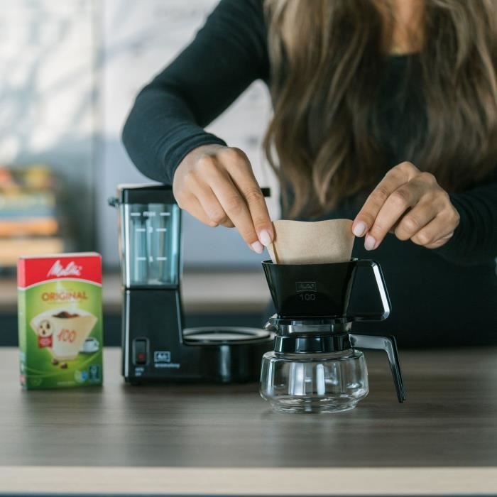 Cafetière À Filtre MELITTA Aromaboy 1015-02 Noir - 2 Tasses - 500W - Verseuse En Verre
