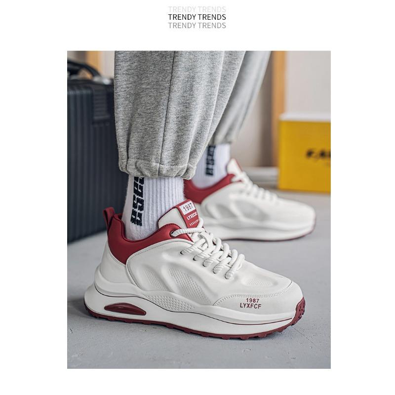 Men S Low Top Thick Sole Color Block Chunky Casual Sports Walking Sneakers 39 белый