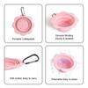 Ciotola Pieghevole per Cani Senza BPA Portatile con Moschettone Alimentatore da Viaggio per Animali Domestici Facile da Pulire Forma a Fiore Pieghevole Piatto in Silicone