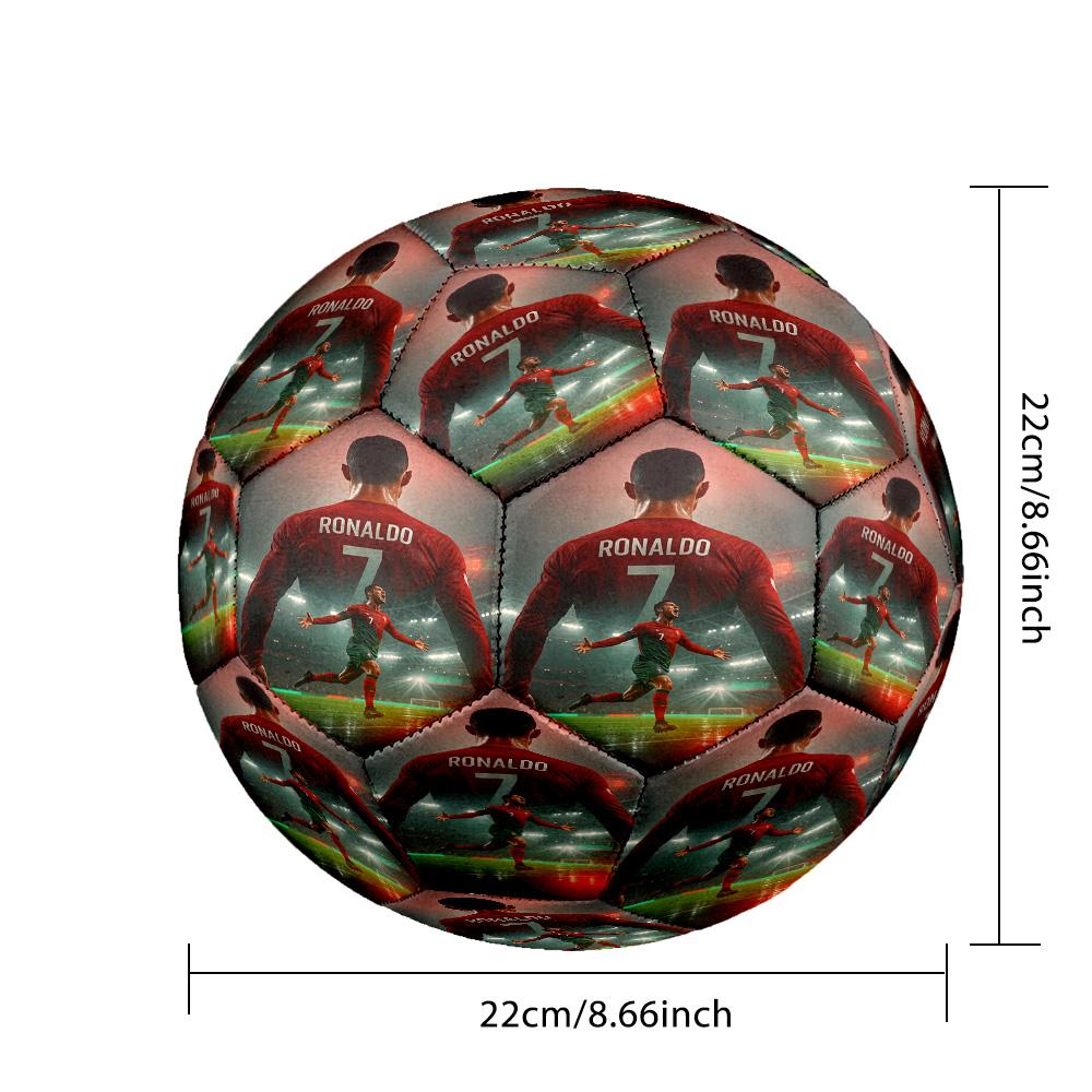 Ronaldo's Last Dance Celebration Size 5 Football Machine-Stitched Indoor/Outdoor Training and Matches for Football Accessories