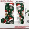 Set Of 2 Flat Printing Jit Curtains Without Rod Festive Feline Quartet Print Popular Durable Polyester Fabric Curtain Made
