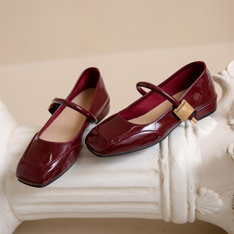 Fashion Mary Jane Women's Shoes New 2024 Fashion Elegant Not Tired Feet Shoes Shallow Mouth Low Heeled Flat Shoes for Women