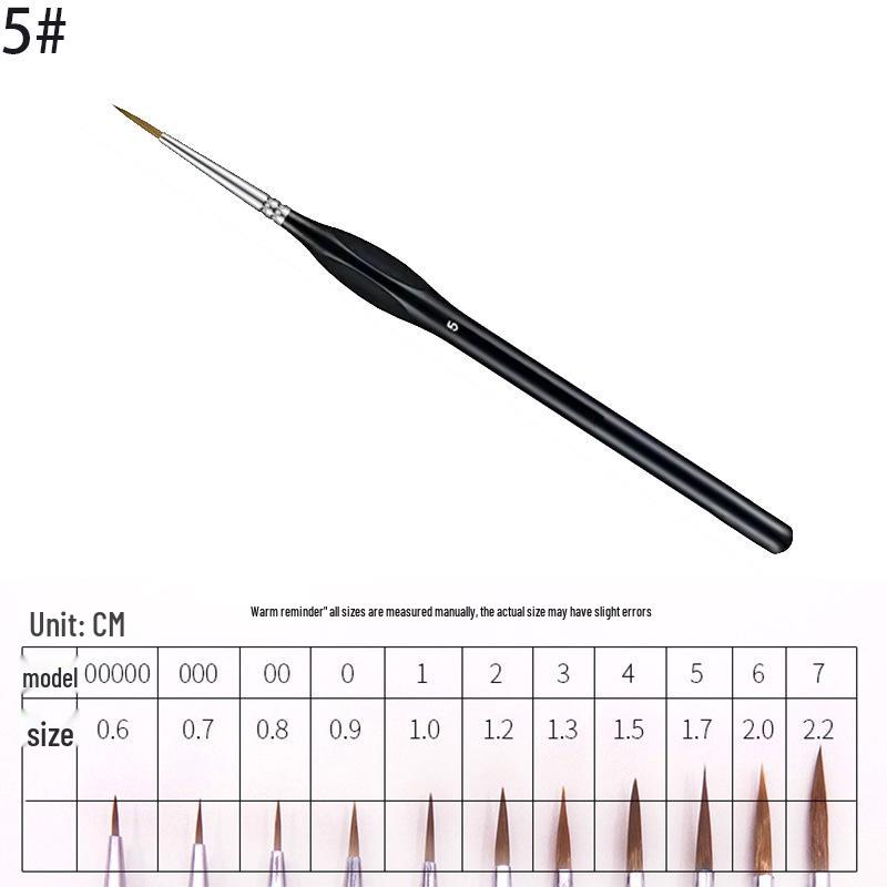 Custom Wear-Resistant Elastic Precision Brush for Line Drawing and Oil Painting with Triangular Handle and Wolf Hair