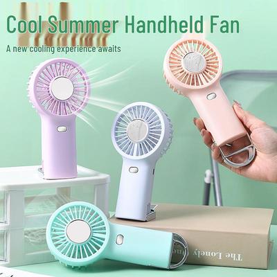 Ice Cooling USB Rechargeable Mini Fan: Strong Wind, Portable, Handheld for Students and Outdoor Use