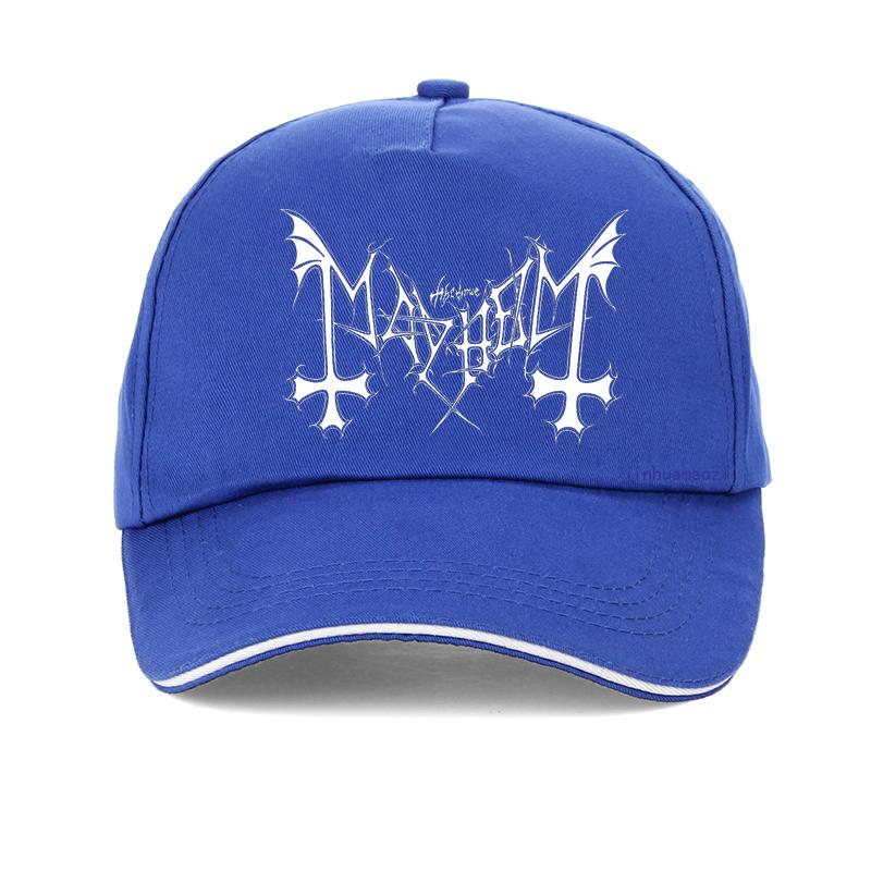 

Репер Mayhem Death Metal Cool Унісекс Жіноча бейсболка Модна літня дихаюча шапка від сонця Регульовані капелюхи Snapback Adjustable