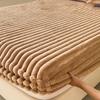 Minimalist All-inclusive Plush Mattress Cover Solid Color Warm Winter Bed Sheet Elastic Band Washable Mattress Protector Bedroom