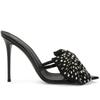 Sexy Rhinestone Butterfly Crystal Flower Pointed High Heels 2025 Summer New Stiletto Open-toed Cool Slippers