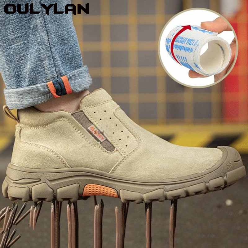 Protective Waterproof Work Boots Safety Anti-scald Welding Shoes Composite Toe Shoes Men Anti-smash Anti-puncture Safety Shoes