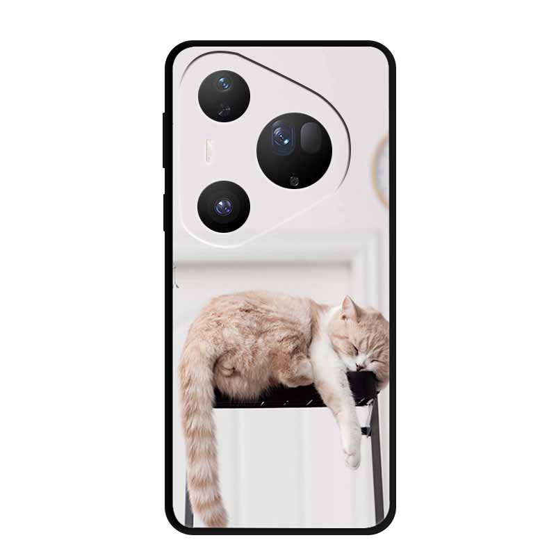 Cover For Huawei Pura 80 Pro Plus Silicone TPU Phone Case for Pura80 pro+ 80 Ultra Para Black Back Soft Protector Cartoon Capa