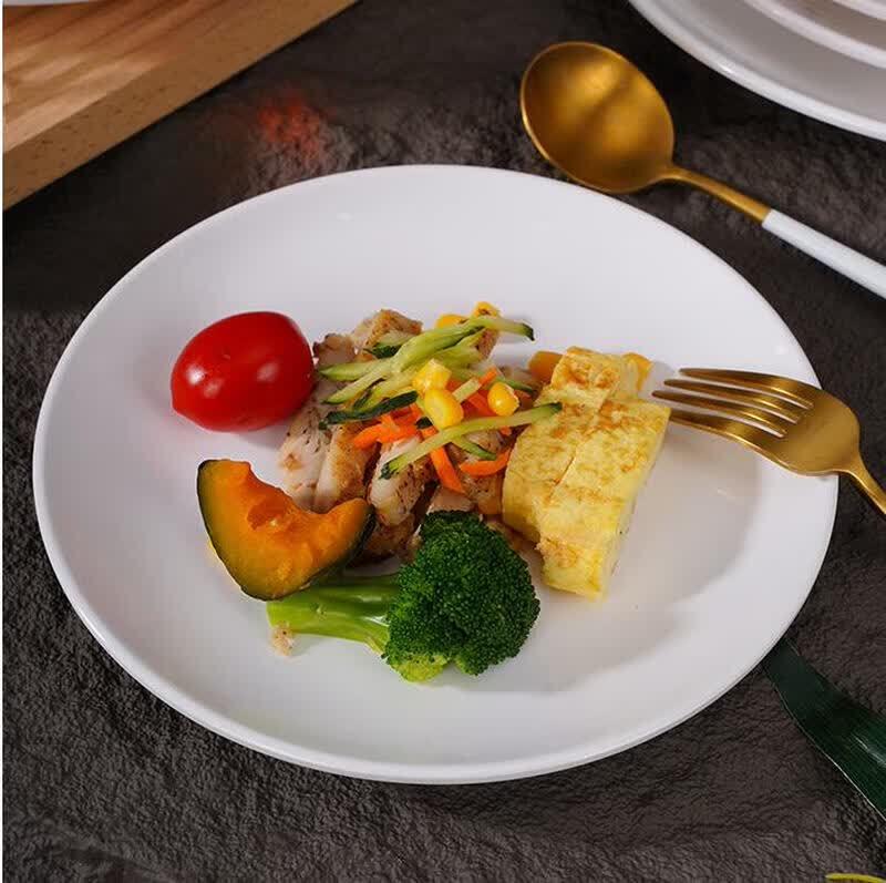 ZLIII A5 Food-Grade Melamine 5-inch Round Flat Plates (10-Pack)