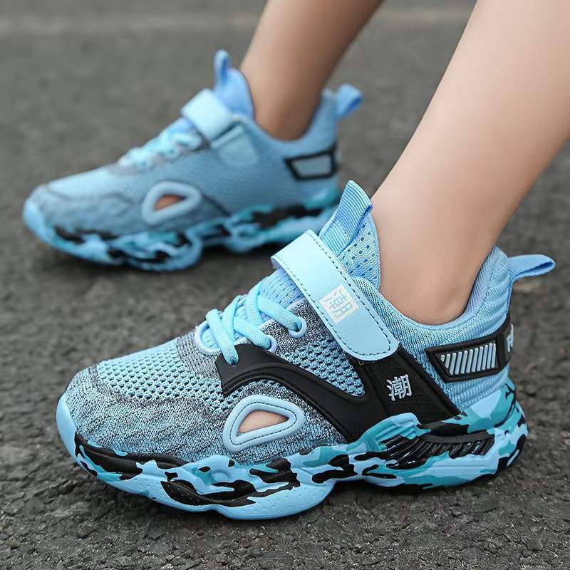 New children's sports shoes shoes summer fashion comfortable leisure 2025 non-slip wear-resistant single net primary school students breathable