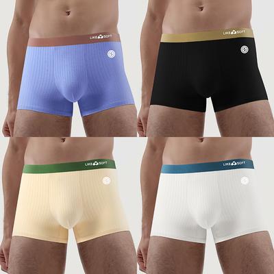 1/4 STUKS Heren Gestreepte Boxer Ondergoed Sexy Shorts Onderbroek Man Mannelijk Homme U Convex Shorts Onderbroek