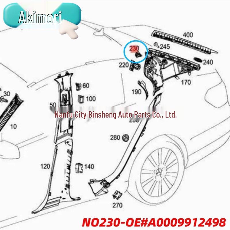 20 ks vnitřních upevňovacích klipů pro Mercedes-Benz (000-991-24-98)